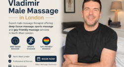 Vladimir Male Massage in London – Expert male massage therapist offering deep tissue massage, sports massage and gay-friendly massage services in North West London.
