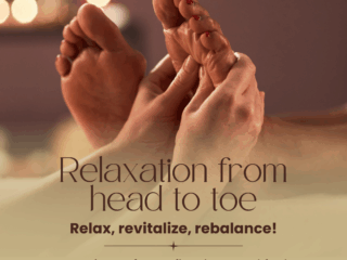 Post relaxamento da cabeça aos pés massagem estética marrom branco