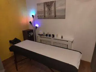 massage room of a male masseur in Manchester